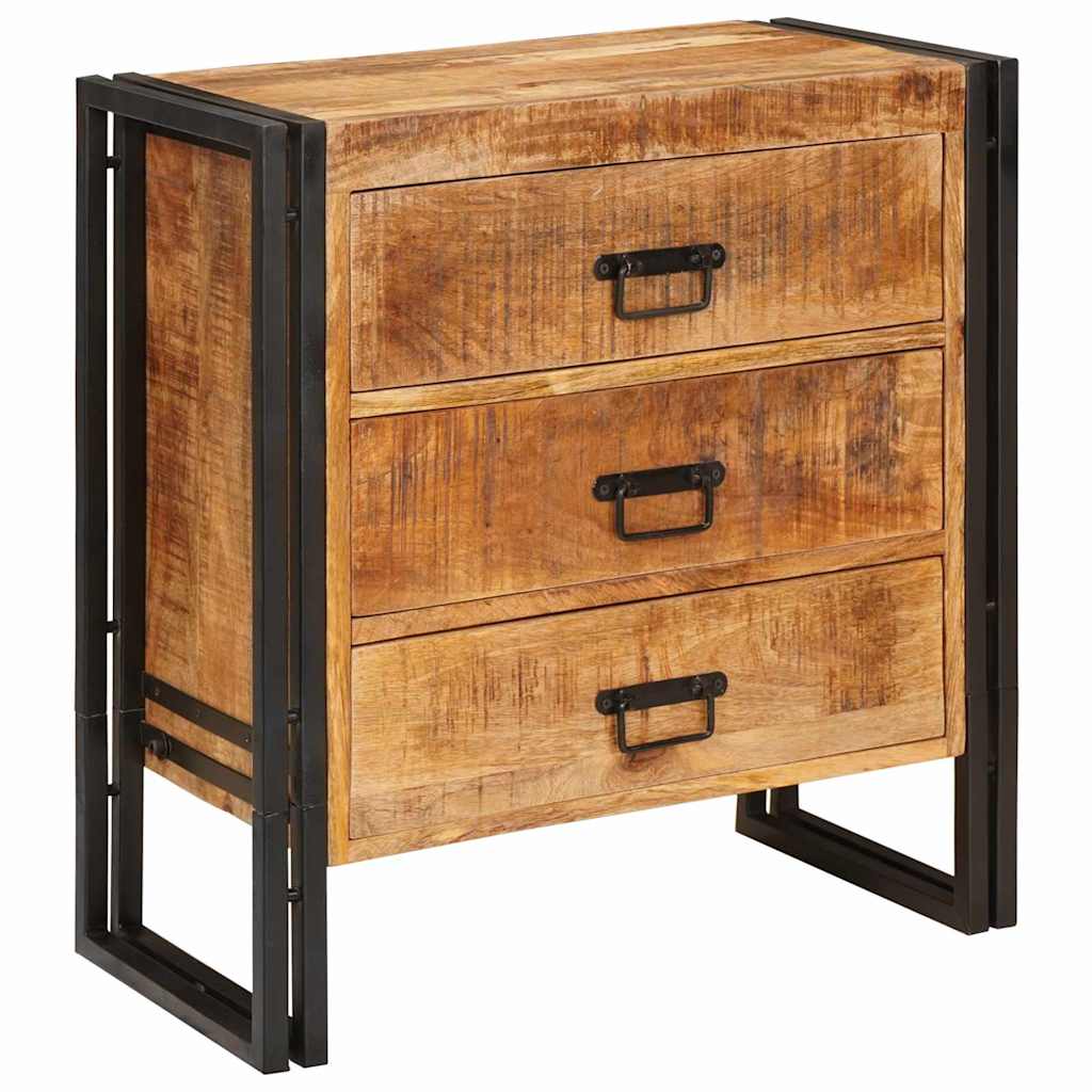 Sideboard Braun 66 x 33 x 70 cm massives Mangoholz